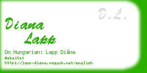 diana lapp business card